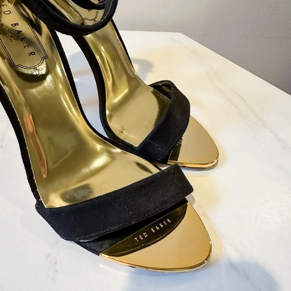 Ted Baker black suede sandal heels - Picture 7 of 10